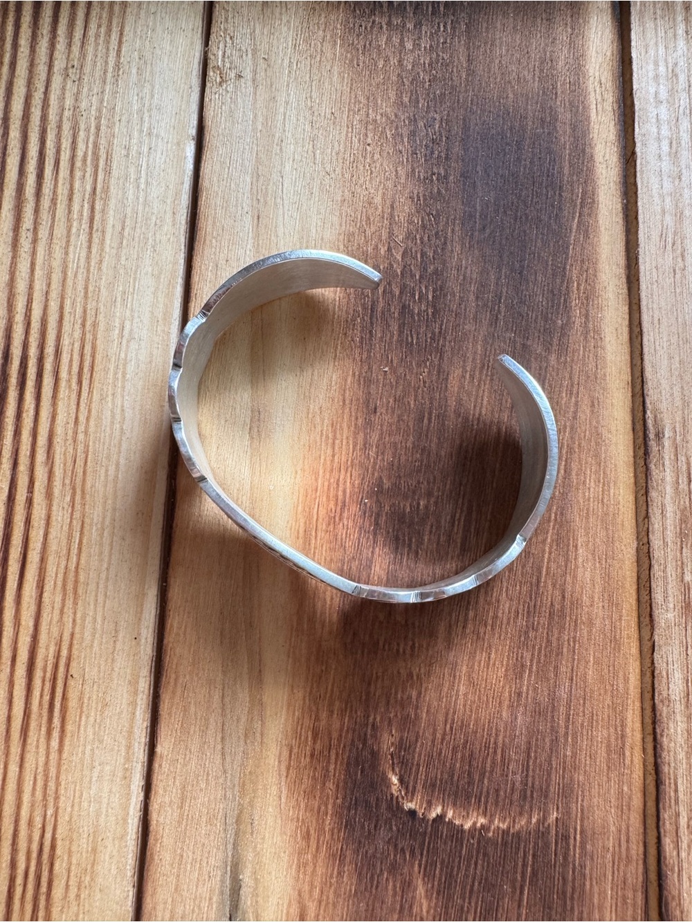 Vtg Arnold Blackgoat Sterling Stamped Cuff - Picture 6 of 7